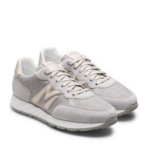 Magnanni - Yoki  Men's Metal Suede & Bone Sneakers  Size US 8  EU 41
